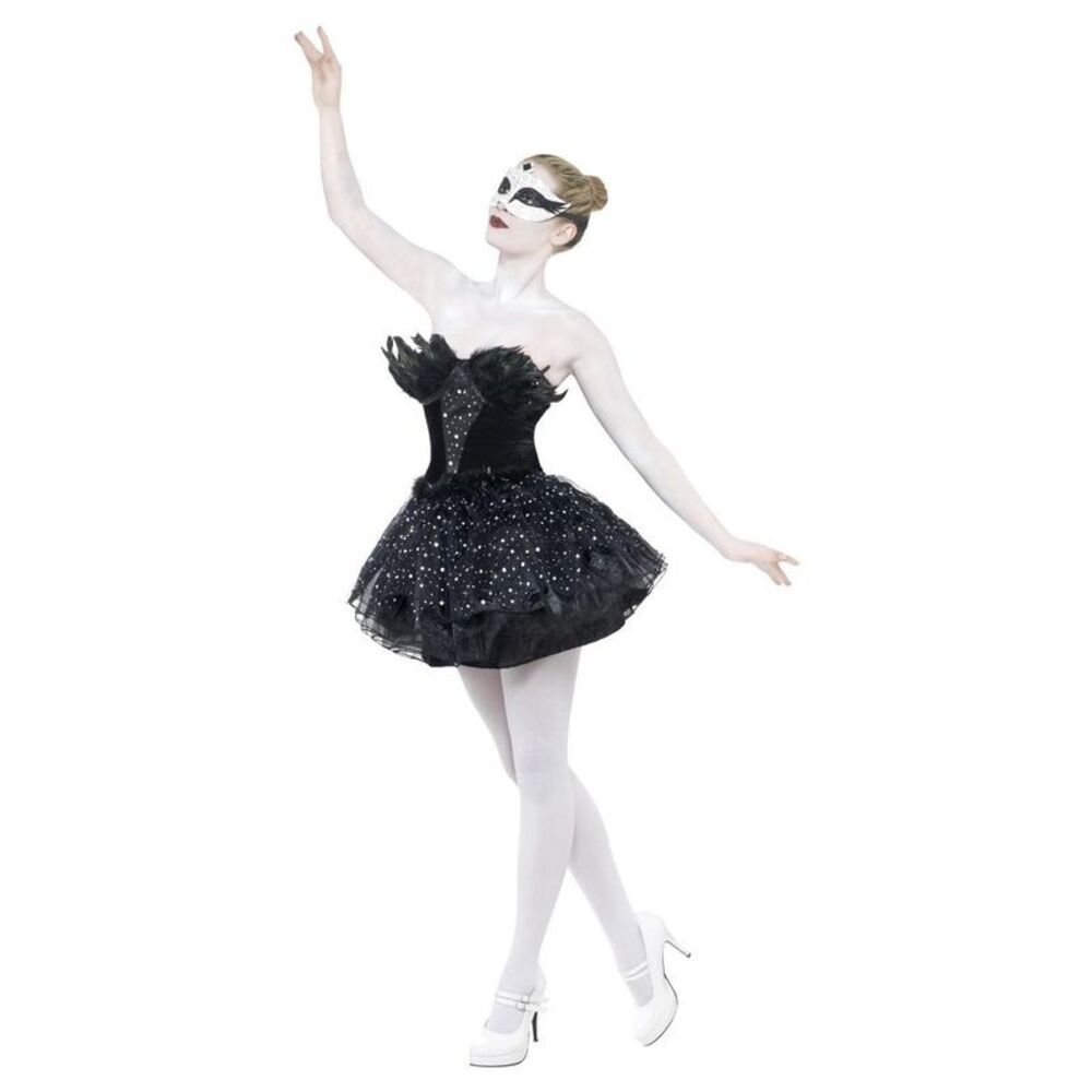 Smiffys Womens/Ladies Gothic Swan Masquerade Costume / Black